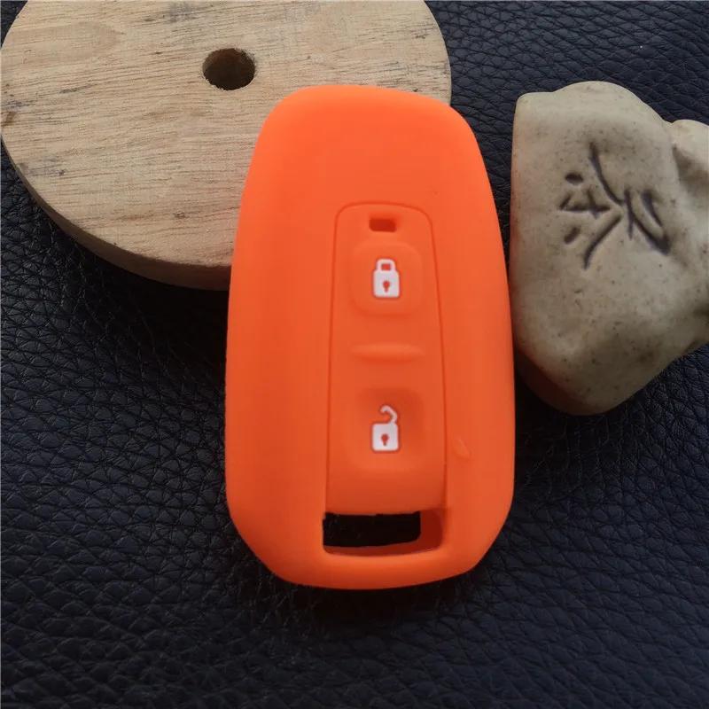 

ZAD Silicone Rubber Car Key Case Cover Set Skin for TATA Vista Manza Indica CV4490 Car Accessories 2 Buttons Key Protection Fob помаранчевий