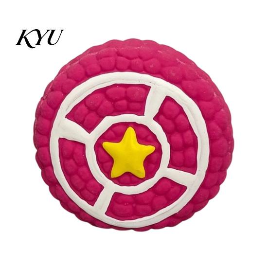 Interactive Pet Toys for Boredom And Anxiety Round Shield Dog Toy, Squeaky Latex Chew Safe Puppy Teething Fetch Teeth Cleaning Toy Small Medium