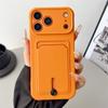 Bonbonfarbe Kartensteckplatz Halter Geldbörse Weiche Hülle Für iPhone 17 Air 16 15 14 Plus 13 12 11 17 Pro Max Stoßfeste Silikon-Rückseite