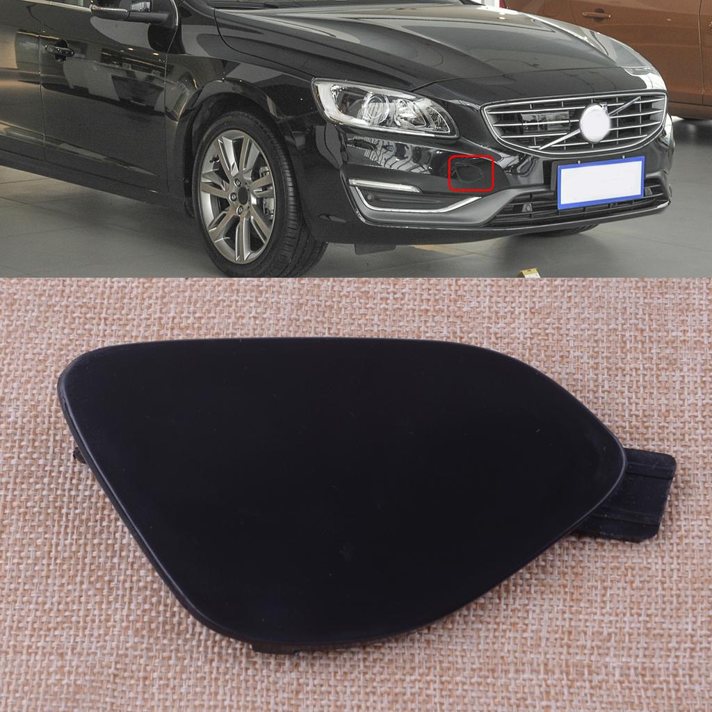 CITALL 31323839 Ungemalter Frontstoßstange Abschlepphaken Abdeckkappe Deckel Passend für Volvo S60 V60 2014 2015 2016 2017