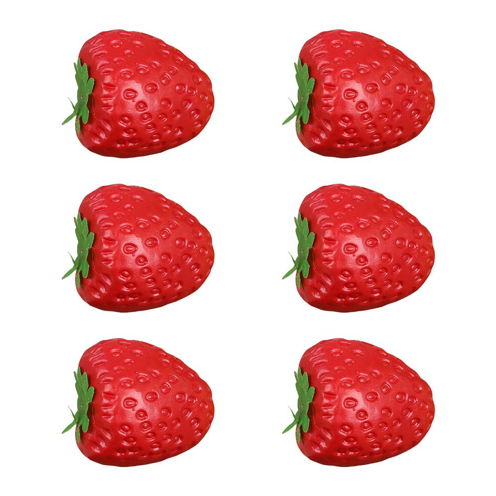 6Pieces Washable Faux Fruit Kitchen Decoration Realistic Fruits Replicas for Festival Parties Supplies and Home Accent