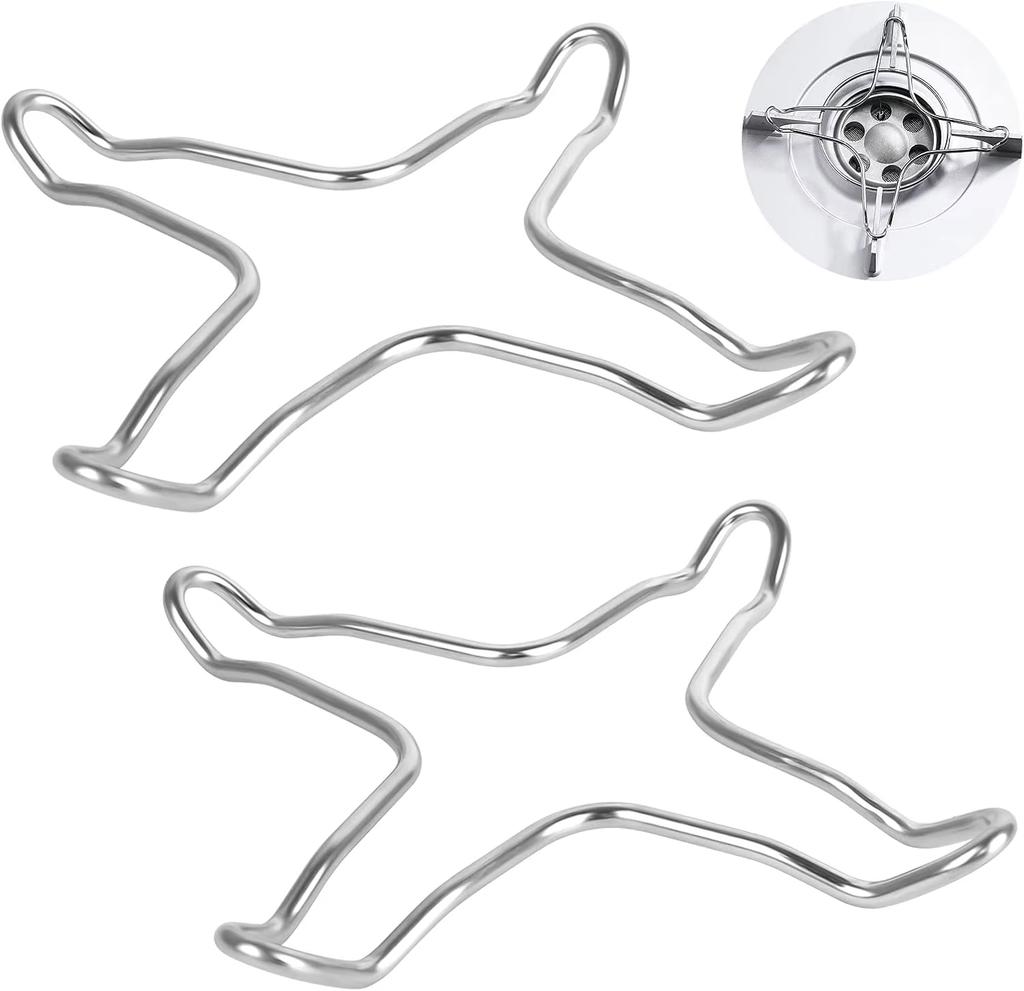 2/4pcs Gas Cooker Support Rack Stainless Steel Holder Camping Iron Stove Ring Heat Diffuser Small Pot Stand For Kitchen Cooking