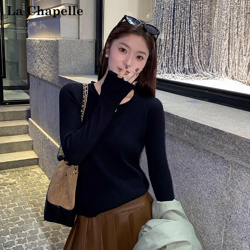 

Женский трикотажный топ с длинными рукавами и оборками La Chapelle One Size (85-115 jin)