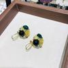 French Elegant Hollow Rose Blossoms Pearl Stud Earrings New Light Luxury Jewelry Fashion Accessories for Womens