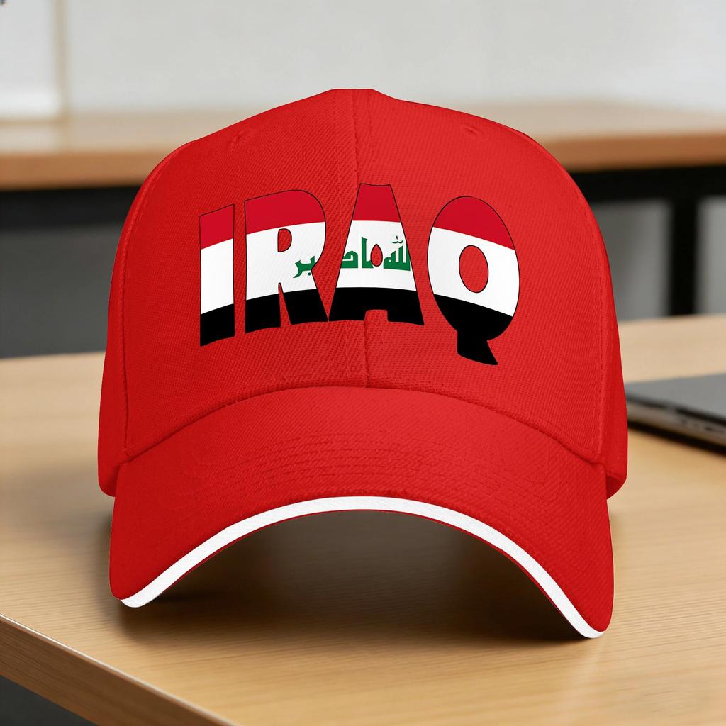 Iraq Flag Logo Casual Baseball Cap Summer Trucker Hat Sun Visor Kpop Rock Hip Hop Hats Unisex Women Fitted Retro Baseball Caps