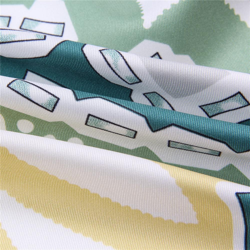 Silk Scarf Women Floral Horse Print Stoles Square Scarves Wraps Large Bandana NecKerchief Lady Hijab Female Silk Foulards 130CM