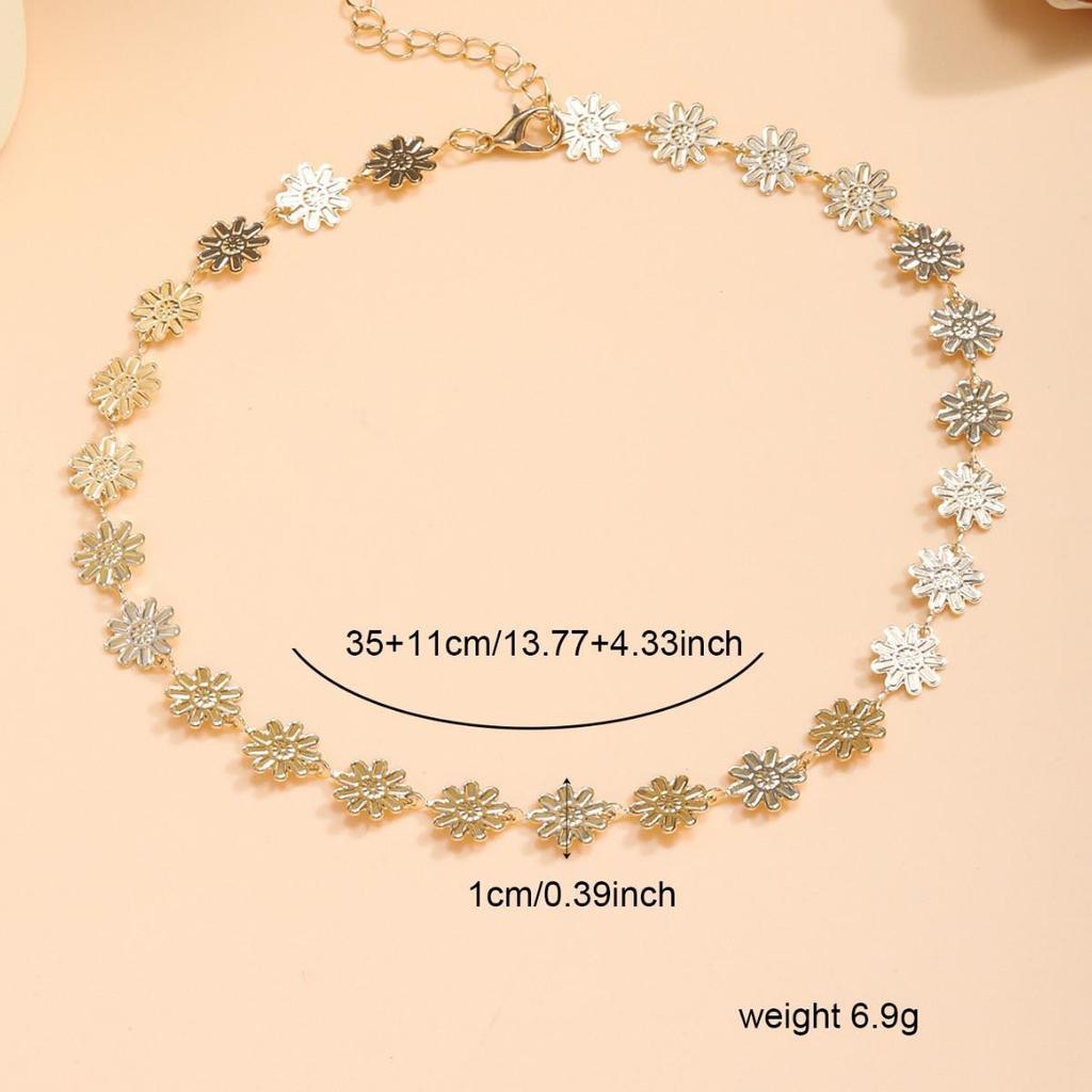 Colar Pingente de Margarida - Corrente de Girassol da Moda Feminina