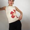 2026 Neue Mode Damen Crop Tanktops Eng Anliegend Blumenprint U-Boot-Ausschnitt Ärmellos Sommeroberteile für Party Club