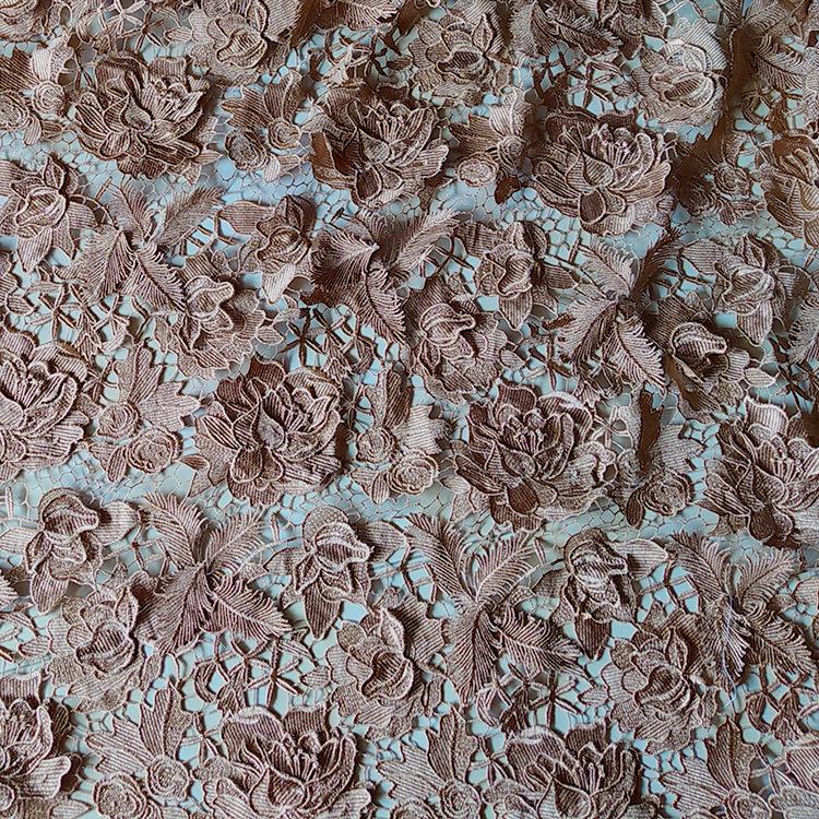 Water-Soluble Lace Full Accessories, Three-Dimensional Hollow Embroidery Cloth, Polyester Silk Embroidery Fabric, Heavy Industry Decal