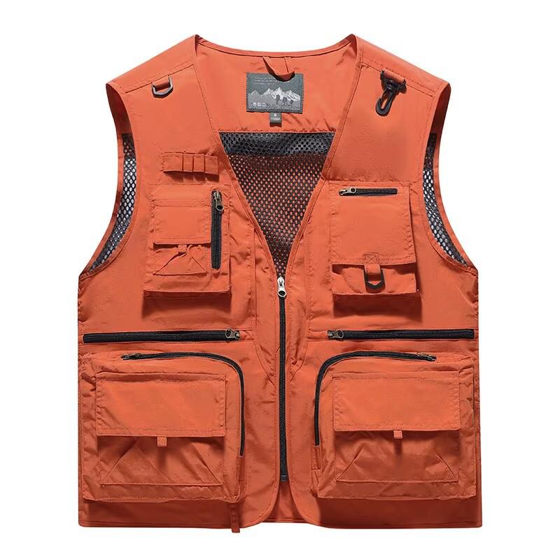 Men's Quick-Dry Multi-Pocket Mesh Vest for Fishing & Photography - Spring/Autumn