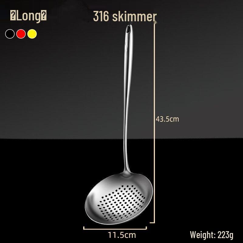 

ZISIZ 316 Stainless Steel Long Handle Slotted Spoon
