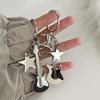 2pcs Y2k Guitar Love Heart Keychain for Men Women Cool Pentagram Pendant Rock Punk Accessories Gift