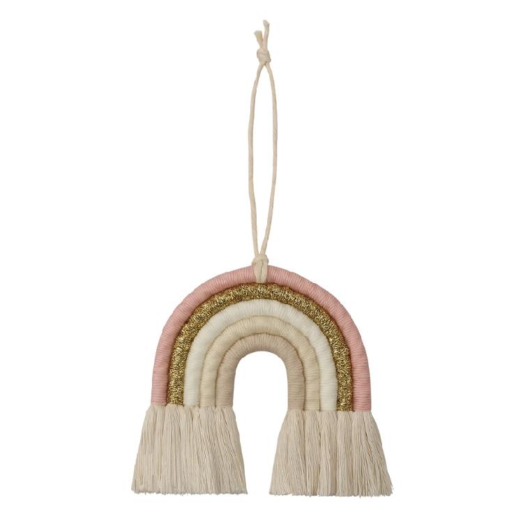 Colorful Woven Macrame Rainbow Wall Decor Party Decoration for Kids Baby Nursery