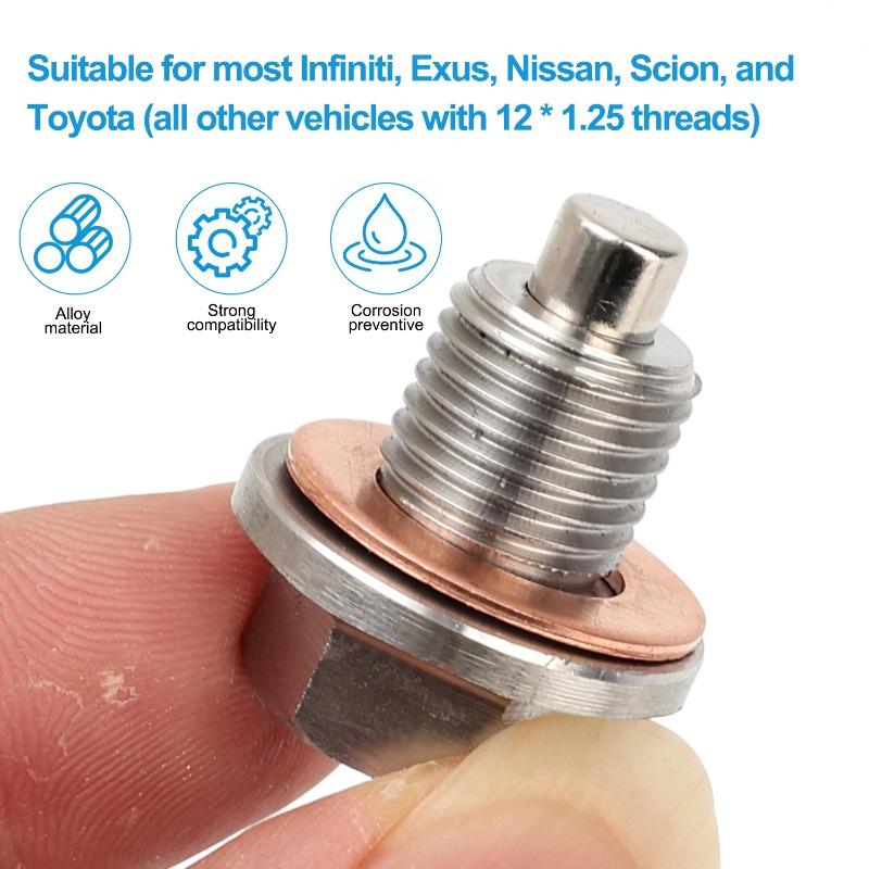 Magnetic Oil Pan Screw Plug Automobile Engine Sump Plug Adsorbs Metal Fragments Parts Oil Drain Screw Bolt Gasket Sets