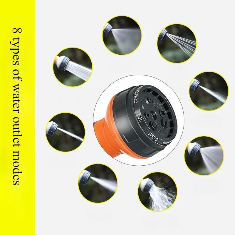 TPR Drop Corrosion Resistant Functional Garden Hose Nozzle Garden Watering Car Wash Adjustable Glue Spray Water Gun