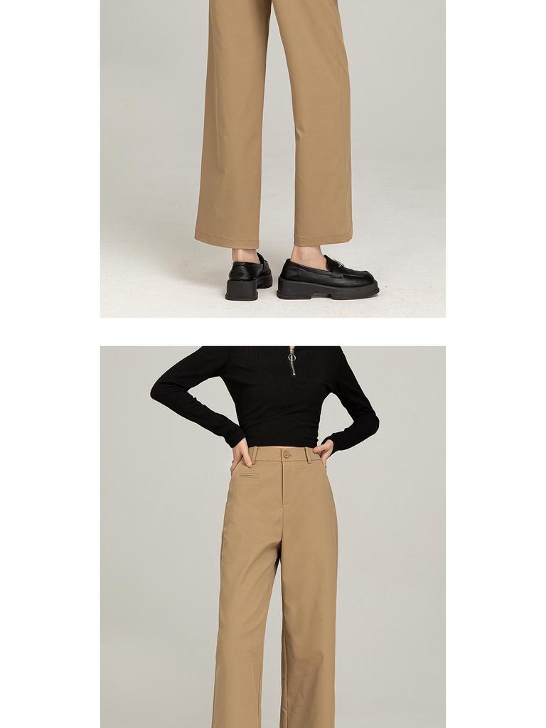 Shu Rou Te Protivráskové Kalhoty s Rovnou Nohavicí Volného Střihu Petite Vysoké a Štíhlé Vícebarevné