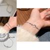 Chic Fashionable Women's Silver Bracelet With Elegant Flower And Butterfly Features