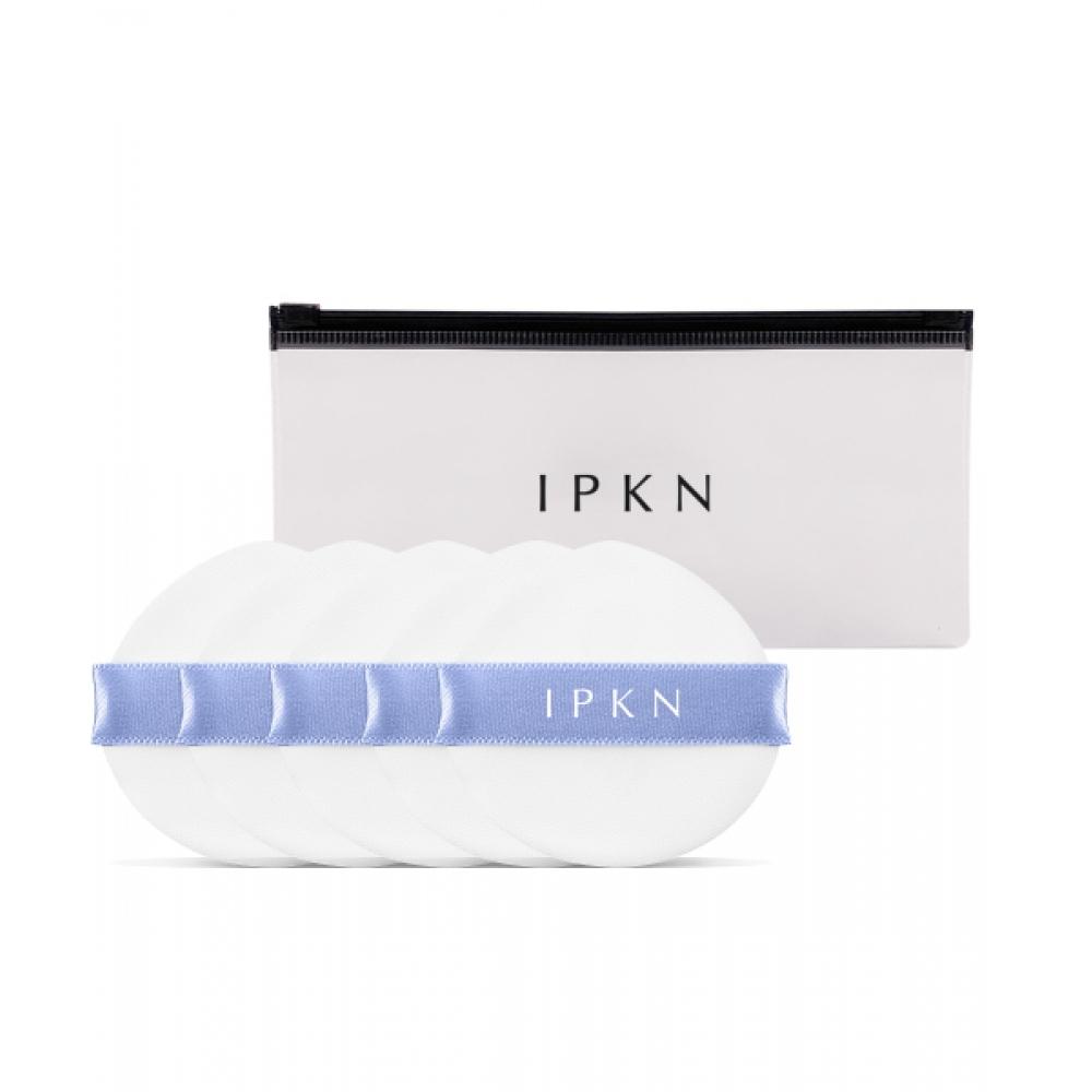 Ipkn Skin Finish Fitting Cushion Puff 5 Pack + Pouch FITTING CUSHION PUFF 5 PACK + POUCH