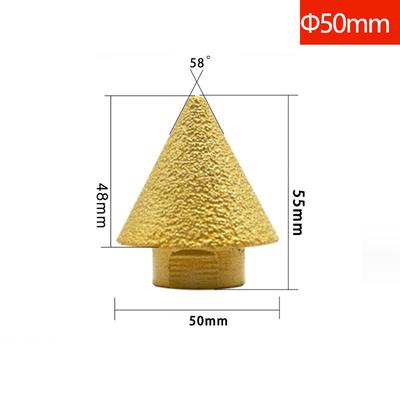 Diamond Grit Chamfer Brazed Chamfering Tool Round-bevel Milling Bit Tile Marble Granite Hole