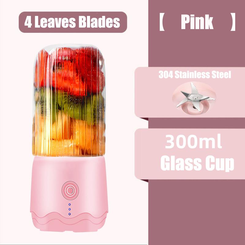 Mini 300ml Fruit Juicer One Button USB Rechargeable Juice Cup Student Sports Portable Blender