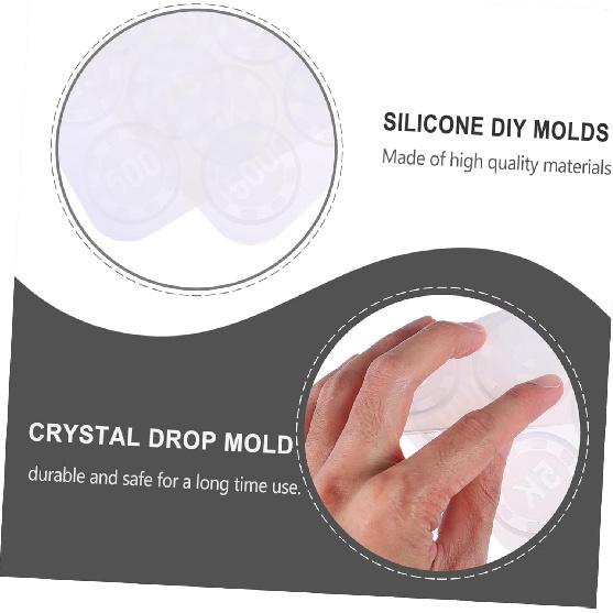 IMIKEYA Diy Manual Chips Making Mold Epoxy Silicone Poker Molds Crystal Resin Craft