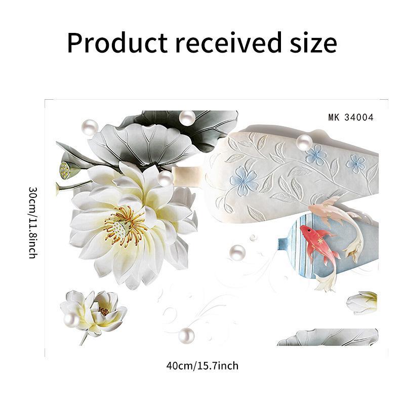 Toilet Sticker Waterproof Floral Butterfly Self Adhesive Removable No Trace for Home Bathroom Renovate