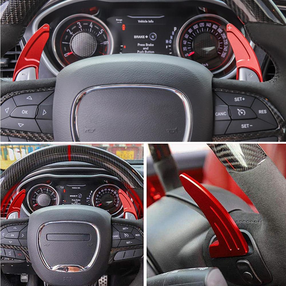 Car Steering Wheel Paddles Shifter Extension Cover for Dodge Challenger Charger 2015-2022 Durango 2014-2022 Interior Accessories