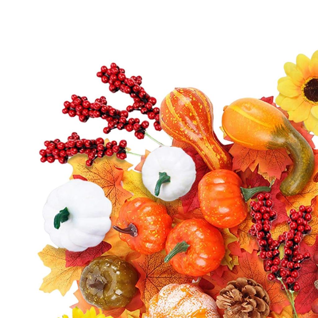 96 Buc. Dovleci Artificiali Spumă Craft Fals cu Frunze de Arțar Decorativi