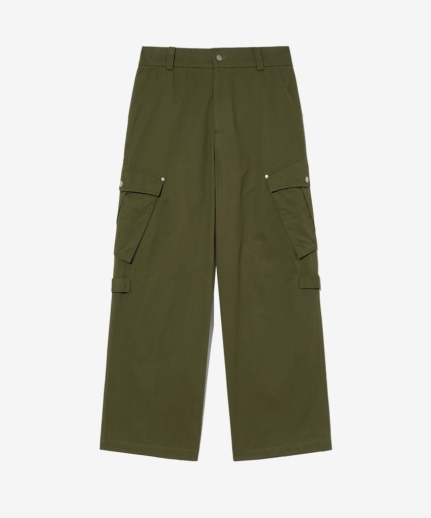 ECORR Cotton Wide Cargo Pants_Khaki