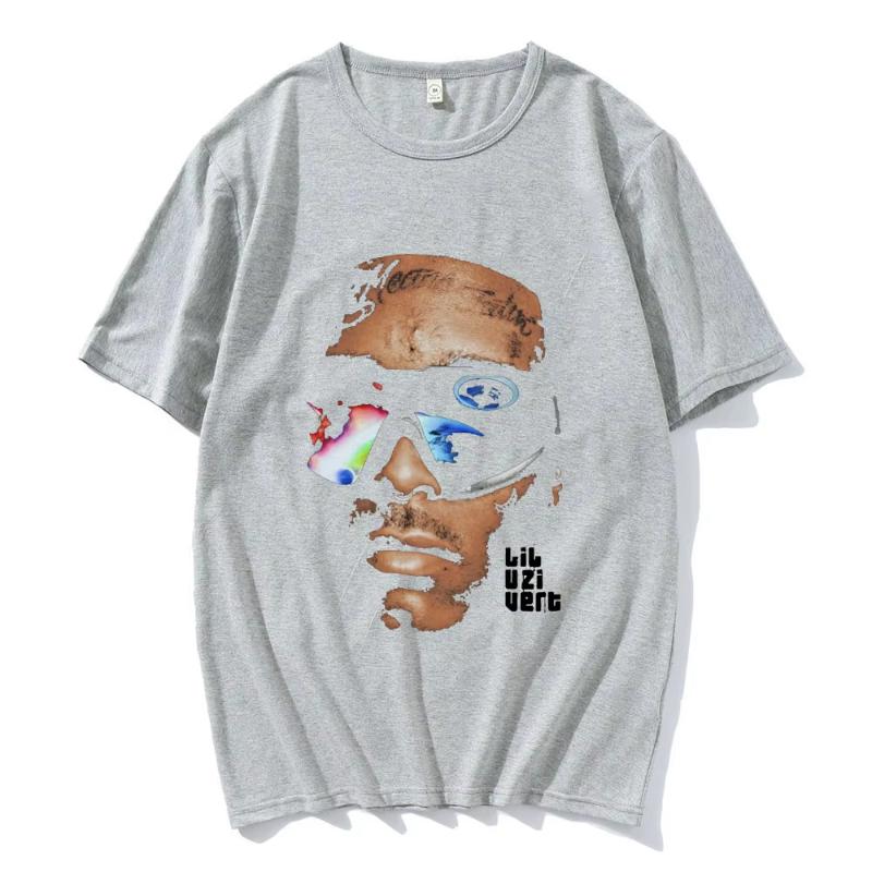Rapper Lil Uzi Vert Graphic Tshirt Cotton Casual Loose T Shirt Unisex Clothes Hip Hop Vintage Short Sleeve Oversized Tshirts