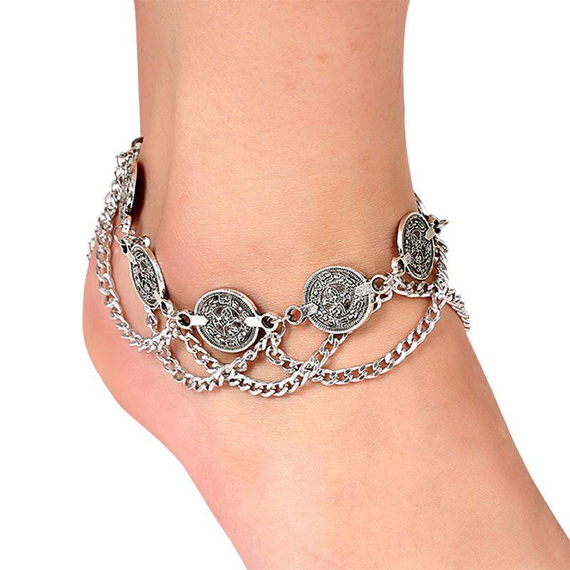 Bell anklet female student Korean version of internet celebrity fashion new trendy retro ethnic style dance and dance ancient style accessories