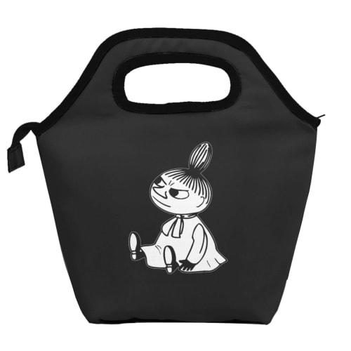 Moomi Lunch Tote Bag, Women's, Insulated and Thermal Lunch Bag, Walking Bag, Mini Bag, Black, Zippered, Shopping Bag, Small Bag, Cooler Bag, Lunch Bag