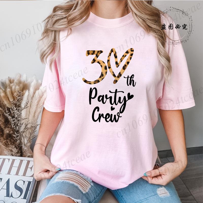 Retro Its My 30th Birthday Leopard Design Graphic TShirt for Unisex Crew Neck TShirts Birthday Party Aesthetic Tee Top Clothes