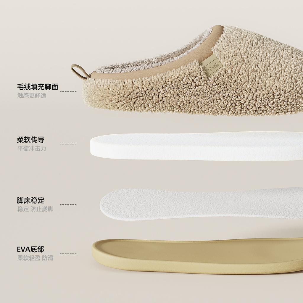 Cotton slippers autumn and winter indoor home non-slip thick bottom high-grade plush new cotton slippers