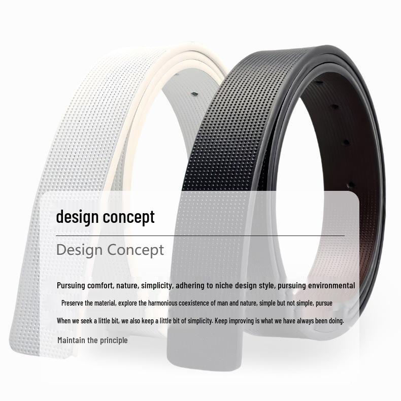 Men's 3.5CM Two-Layer Leather Belt with Automatic Buckle