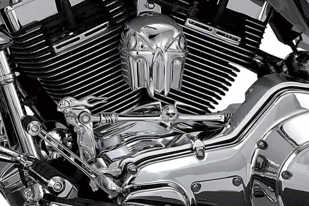 AQIMY Motorcycle Spark Plug Head Bolt Cover Aluminum Harley Softail Dyna Chrome