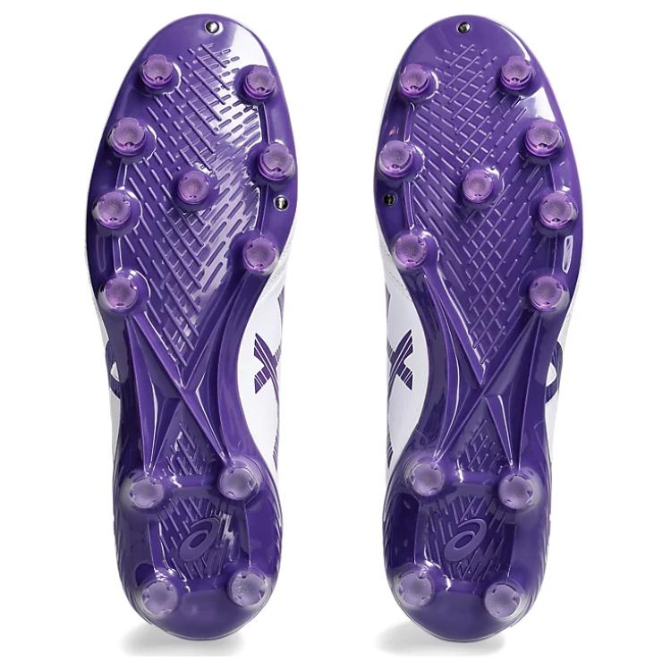 Asics Ds Light X-Fly 5 Comfortable Sports Artificial Grass Natural Grass Football Shoes Men Football Shoes White Purple 1101A047-104
