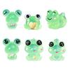 Set of 6 Charming Animal Sculptures Luminous Frog Mini Figurine Ornament for Kids and Cartoon Lovers Home Decorations