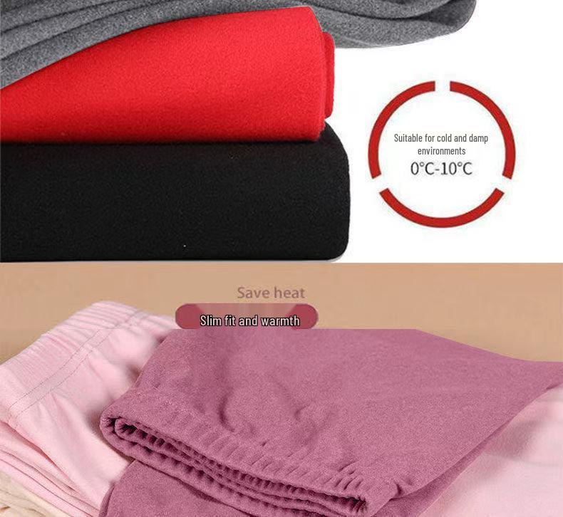 High-Waisted Heating Fleece Leggings - 2025 Slimming, Double Brushed, Elastic for Autumn/Winter