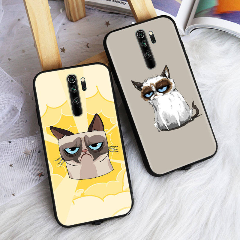 

Чехол для iPhone 15 14 12 Xiaomi Redmi Note 13C VIVO Y20 Samsung S24 FE Realme C21y OPPO A76 Grumpy Cat