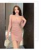 Sexy bottoming hip skirt New women's clothing Celebrity temperament Muse fan v-neck slim dress