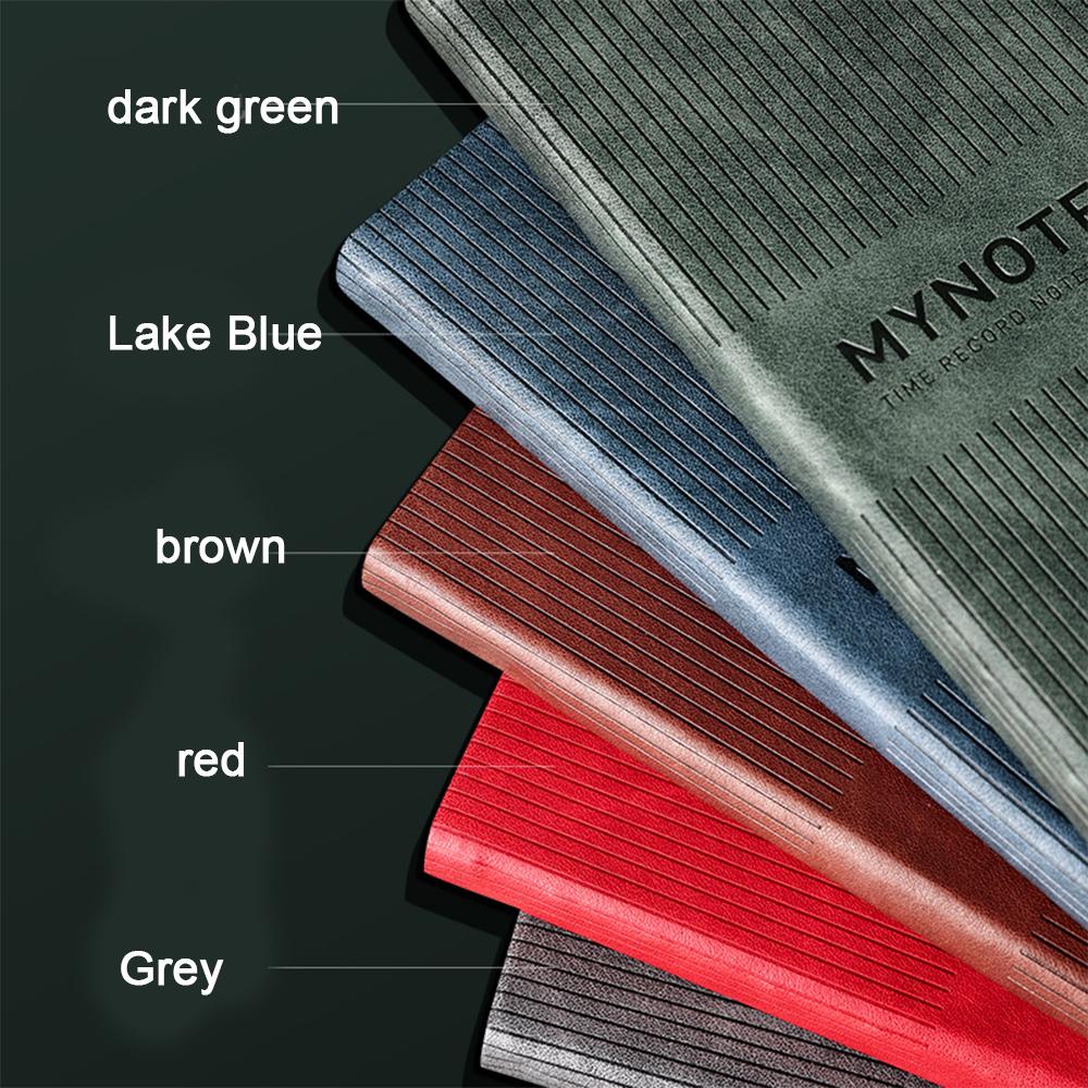 (Logo Can Be Engraved) A5 Buckle Business Leather Notebook, Student Notepad, Meeting Minutes, Diary, Subject Notebook