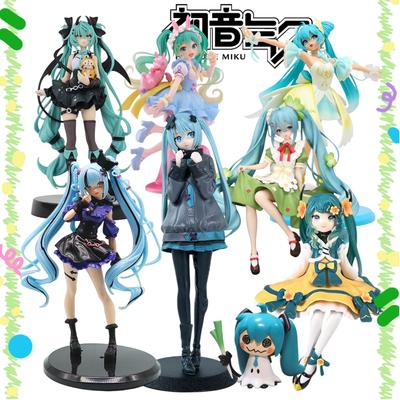 Anime Figurine Hatsune Miku Standing Posture and Sitting Posture Series Cute Action Model Pvc Toy Desktop Collection Gift