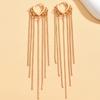 Older Tassel Earrings Women'S Temperament Simple And Thin Chain Ear Buckles Earrings Heart Shape