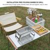 Stainless Steel Grill Stove Household Camping BBQ Grill Rack Multifunction Portable Folding Heating Stoves for Outdoor Cooking