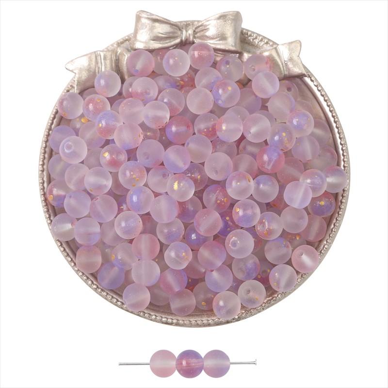 Gold Foil Effect Glass Crystal Beads 8mm Round Spacers for DIY Jewelry 50 Pcs Multi-Colors