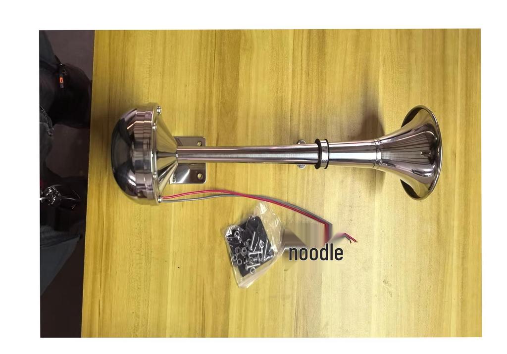 12V/24V Stainless Steel Yacht Horn, Single/Double Tube, High/Low Tone, Waterproof, Super Loud.