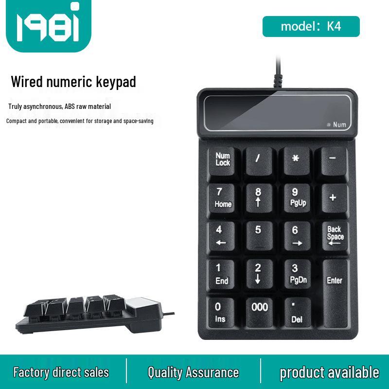 Waterproof Wired USB Keyboard with Suspended Mechanical-Feel Keys for Laptop & Cash Register