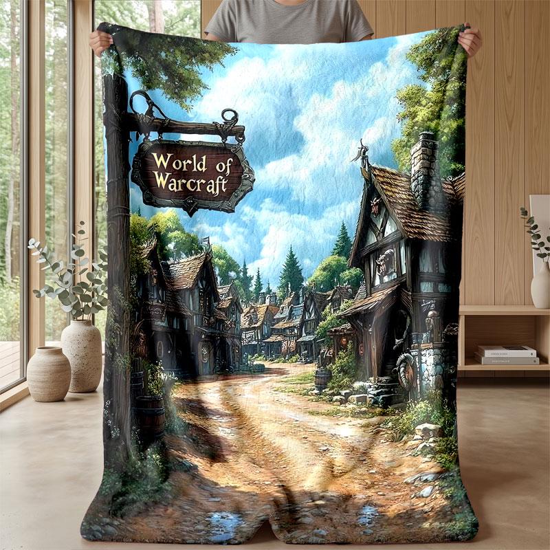 Soft Flannel Blanket Lightweight Cozy Bedroom Living Room CoverWorld of Warcraft