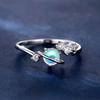 Cao Shi Geometric Planetary Ring: European & American Style, Moonstone-Inspired Design for Women